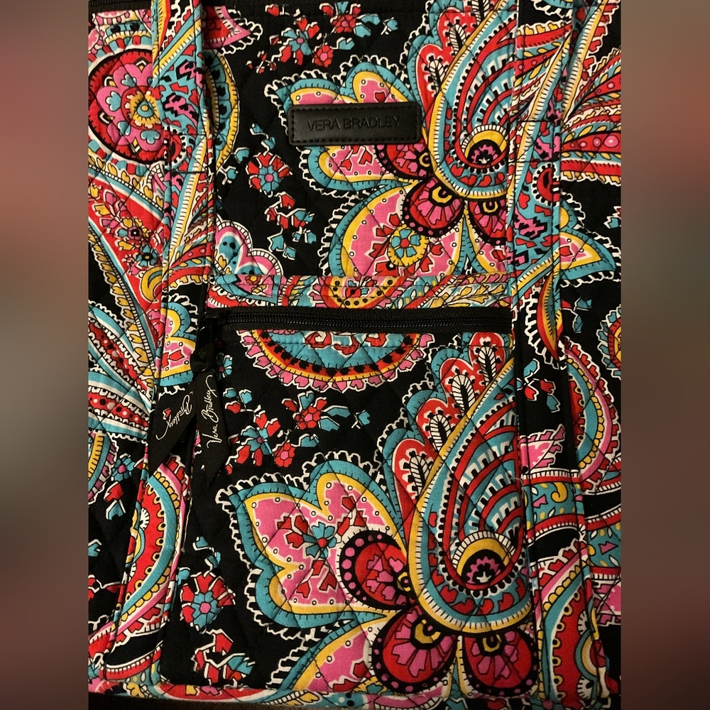 Vera Bradley Retired Parisian Paisley Quilted Tote / Shoulder Bag - Picture 4 of 7